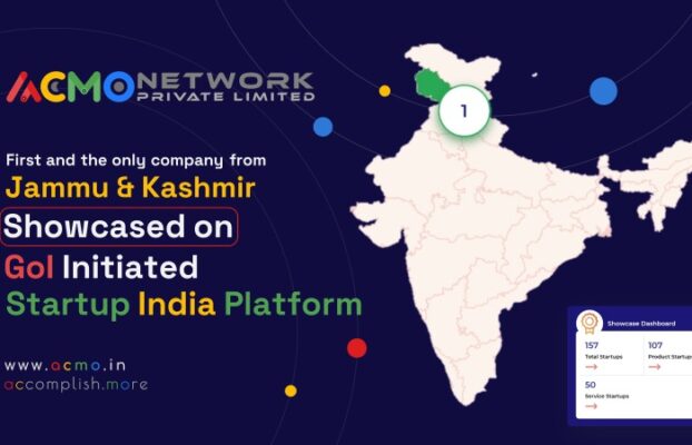 Acmo Network – The first and only company from J&K showcased on GoI Initiated Startup India Platform