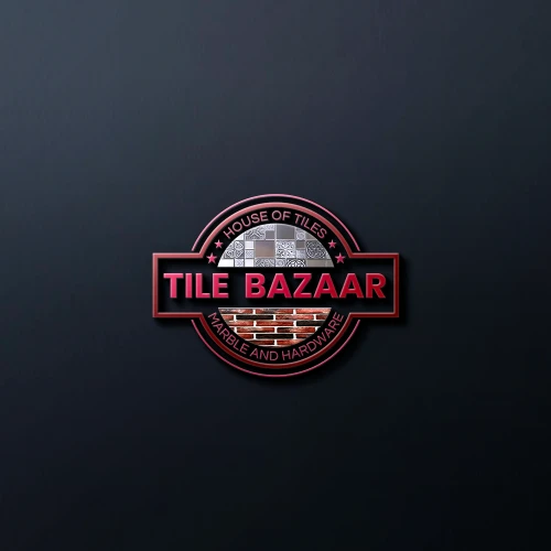 Tile Bazar 3D Logo With black BG by acmonetwork 2